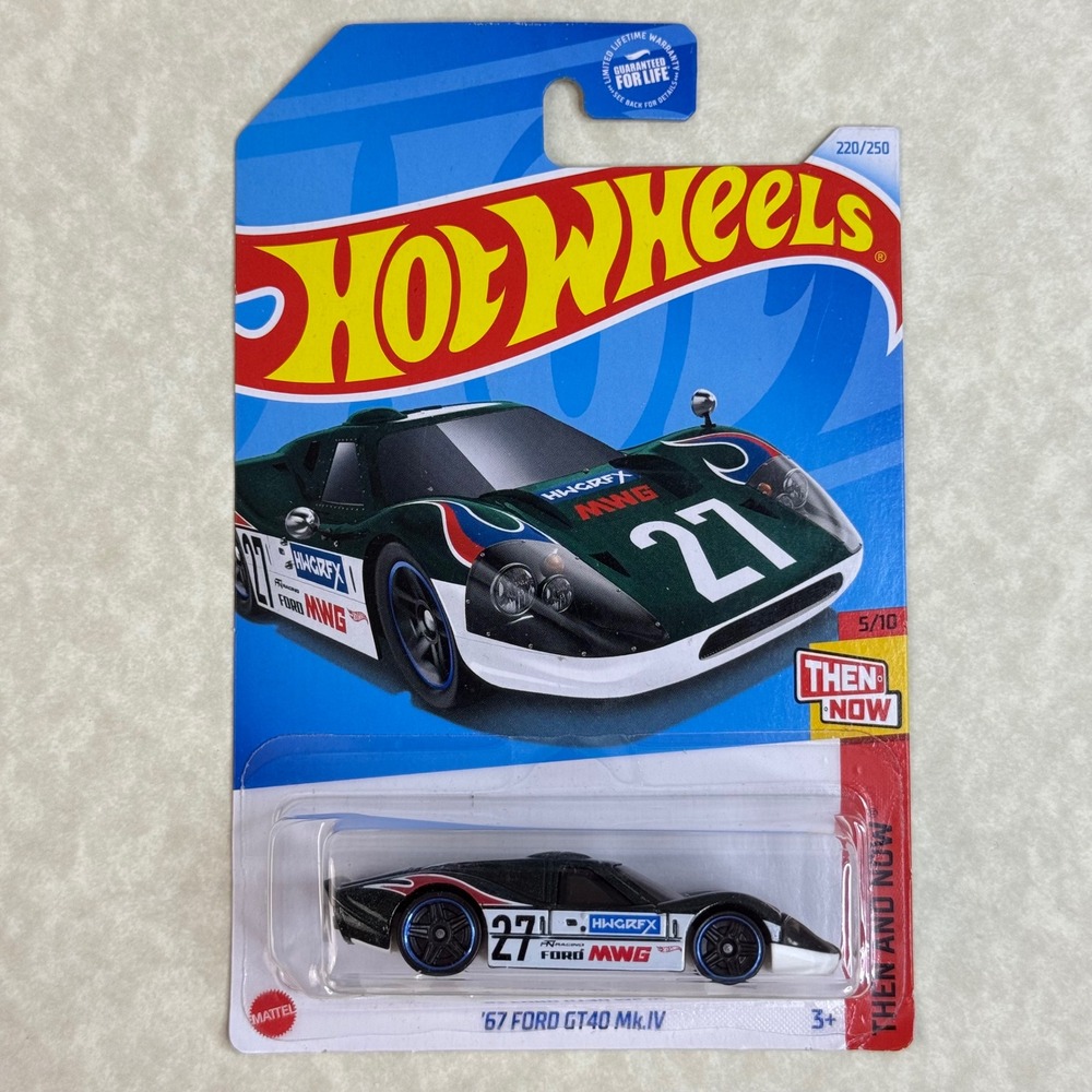 Hot Wheels 67 Ford GT40 Mk.IV Black Then and Now 5/10 220/250 Diecast‎ Car 2021